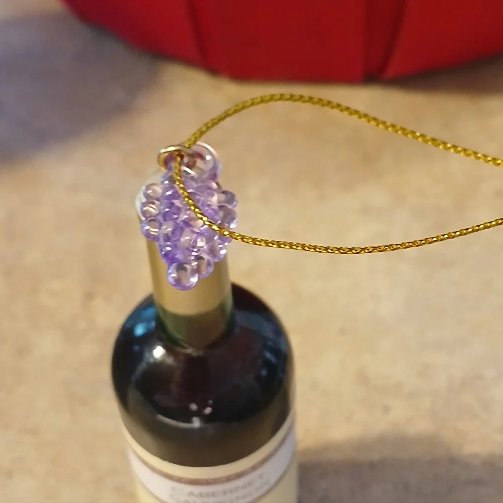 Wine Bottle Decor With Grape